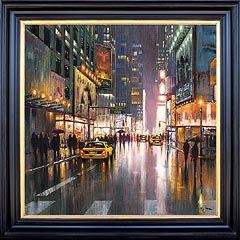 Bob Pejman Bright Lights Big City Original Oil